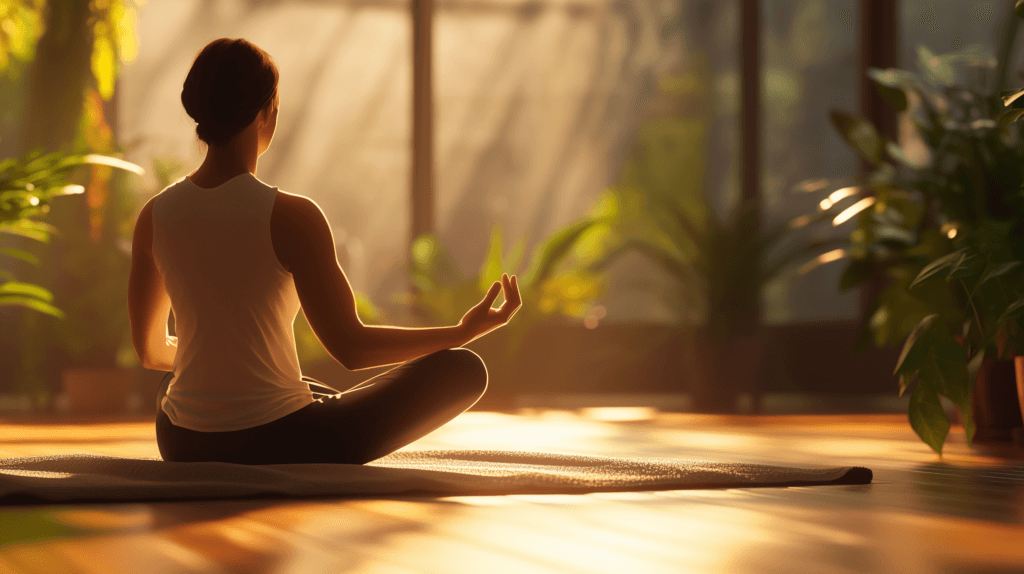 How to Create a Balanced Lifestyle That Promotes Personal Growth 4 dsptl Cinematic Hyper realistic A person practicing mindfulness d2118a22 ddd7 4c6f 8100 f26484ceb140