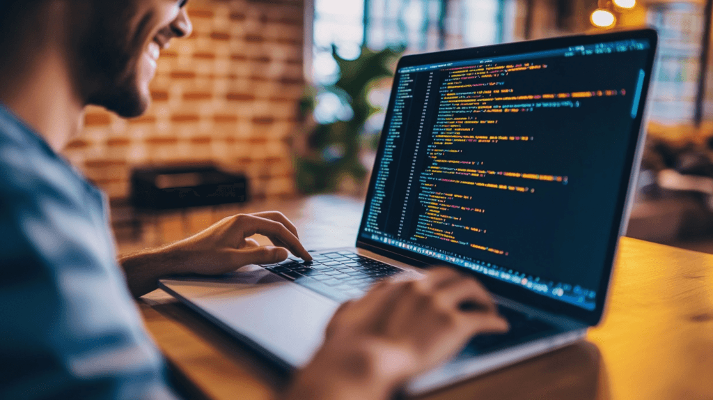 Coding for Beginners: Where to Start and How to Stay Motivated 5 dsptl Cinematic hyper realistic A person sitting at their desk ff92de88 0fe0 4431 acba a2e3aa4c32f0