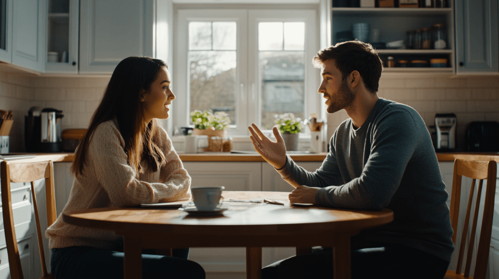 How to Improve Communication with Your Partner 2 dsptl Cinematic photo realistic A couple sitting at a kitchen t 2daae52f 20c1 4f7c 869a ad26e09835cc