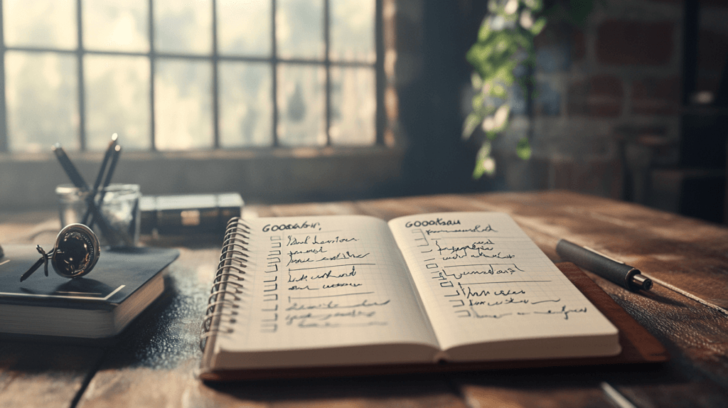 The Power of Prioritization: How to Focus on What Matters Most 3 dsptl Cinematic photo realistic A goal setting journal with cle 64e97a8a afae 42b5 8bfa 50adef492606