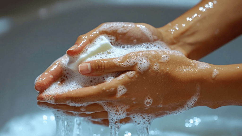 Egg Recall 2024: What Consumers Need to Know About the Salmonella Scare 2 dsptl Cinematic photo realistic A person carefully washing thei c1d72f27 0b85 44d4 9cb0 95791bc97911