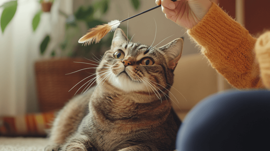 Celebrating Our Feline Friends: How to Show Your Cat Some Love on National Cat Day 2 dsptl Cinematic photo realistic A person playing with a cat usi c9007ecb 5cdd 4c89 91be 1519add2fef3