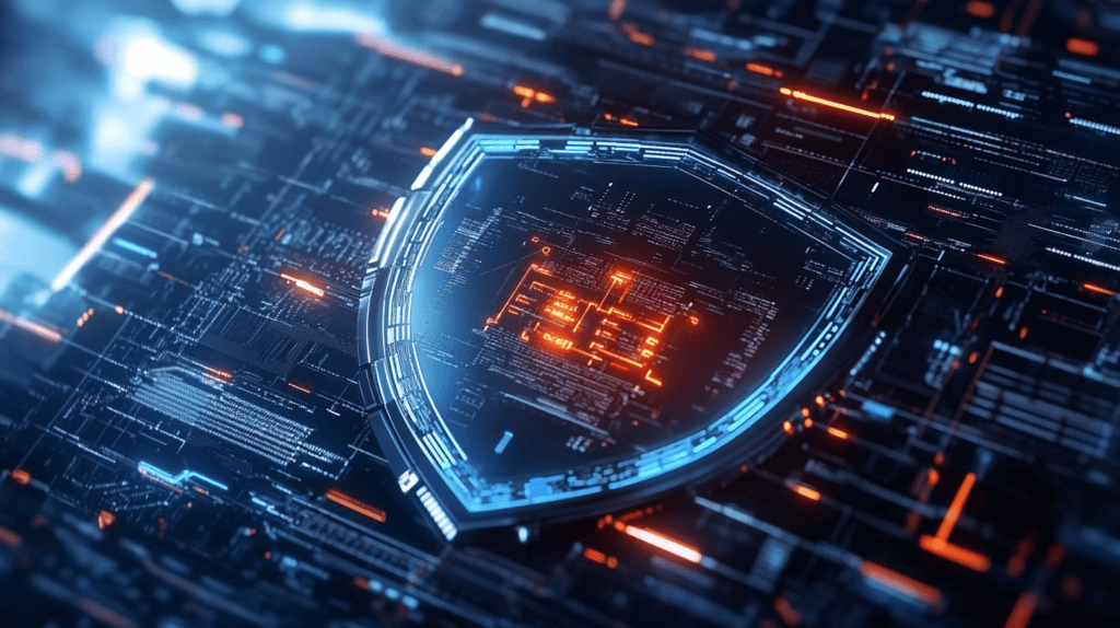 AI-Powered Cybersecurity Threats: Protecting Yourself from the Latest Risks 2 dsptl Cinematic photo realistic A shield protecting a computer 9d19754d 05d2 4b23 847a 8bd3300dc449