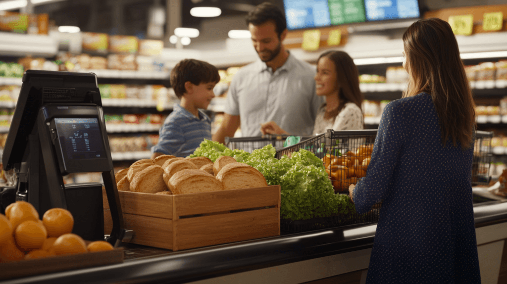 Inflation's Impact: How Rising Prices Are Affecting American Households and Businesses 2 dsptl Cinematic photo realistic An American family at a grocery b3669ea9 0325 47bb 9d49 4da7682152d5
