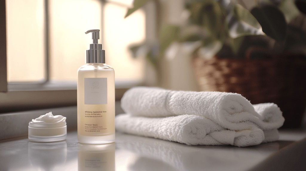 Winter Skin SOS: Protect and Nourish Your Skin During the Cold Months 3 dsptl Hyper realistic A bottle of hydrating facial cleanser on 9ebf84e4 834e 47a9 9c78 55eb173cc838