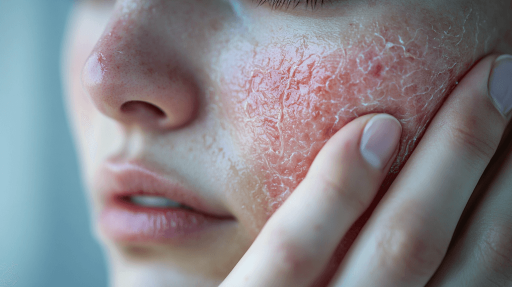 Winter Skin SOS: Protect and Nourish Your Skin During the Cold Months 1 dsptl Hyper realistic A close up of someone holding their face 92c3e08d f745 4123 b343 5cb8c034ea99