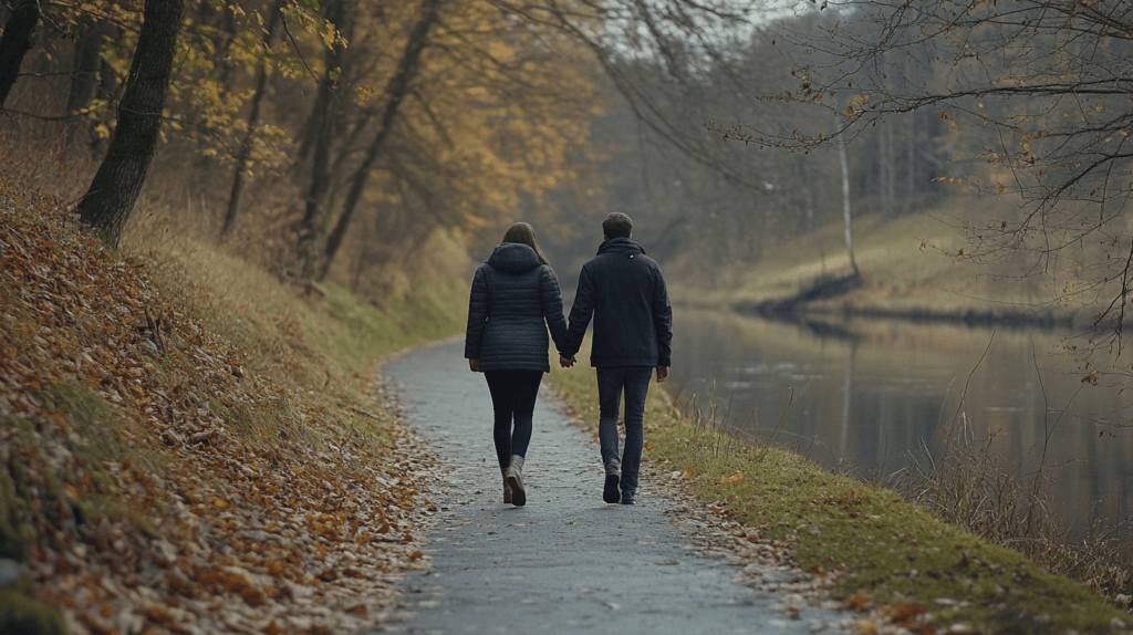 Building Trust in Romantic Relationships 5 dsptl Hyper realistic A couple walking hand in hand along a qui 4e7972e5 bdad 4a7e a430 032a0dc1185c