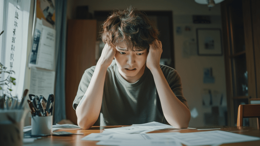 The Power of Budgeting: How to Take Control of Your Finances 4 dsptl Hyper realistic A person sitting at a table looking frust f906eb90 378a 43c4 8cd5 3a7d52bac315