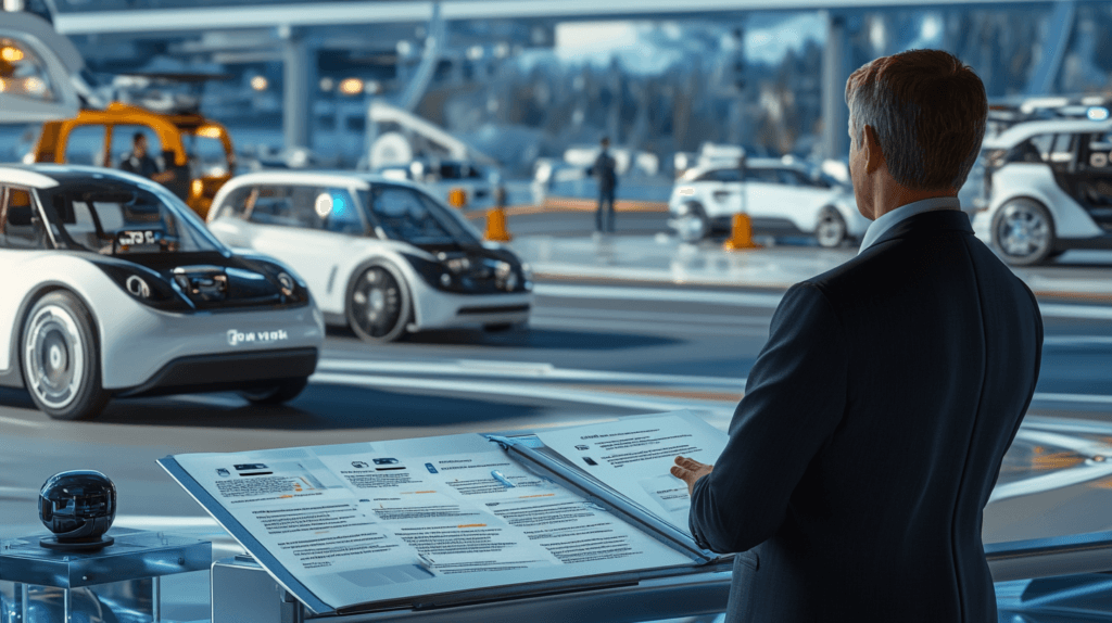The Road Ahead for Autonomous Cars: Are We Ready for Self-Driving Vehicles? 2 dsptl Photo Realistic detailed A government official reviewing 0f257196 5192 4d6d b2c2 102c688113e9