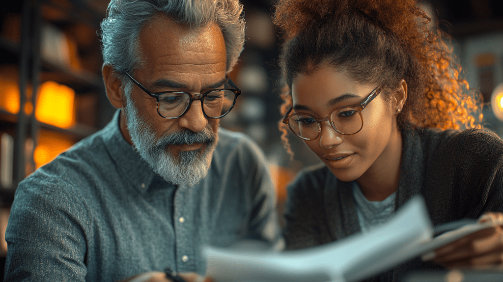 The Importance of Mentorship in Career Advancement and Personal Development 2 dsptl Ultra Realistic A professional mentor demonstrating a ski 2ae739b4 f9b2 4d68 bd49 5f8ebb2a78c5
